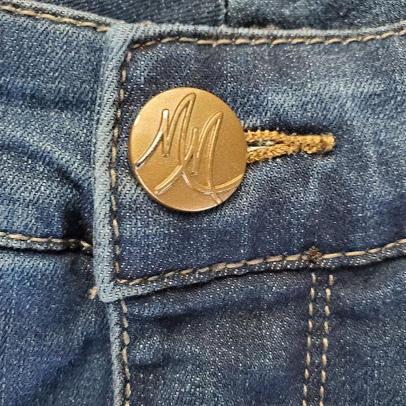 Melissa McCarthy & Seven7 Jeans Womens 24W Blue Skinny Distressed Denim Stretch - Picture 11 of 14